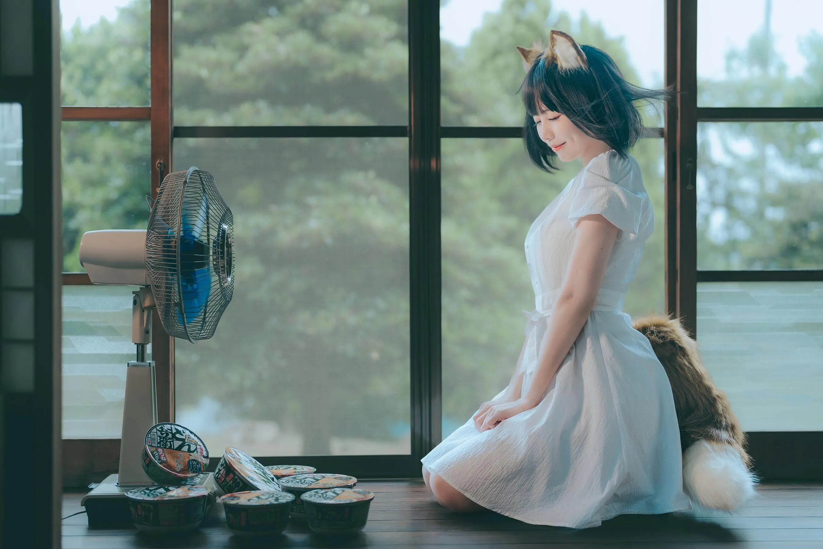 ElyEE子 – NO.114 2023.July B-Dongitsune ~White dress 白洋裝狐少女 [60P]插图3
